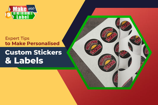 buy custom printed labels online from Make Me a Label