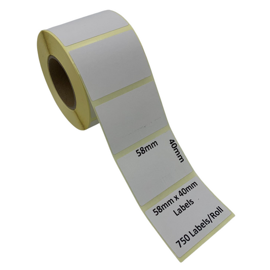 58mm x 40mm Direct Thermal Roll Labels