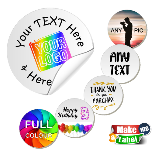 240 Custom Printed 40mm Round Labels